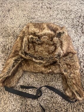 Faux Fur Russian-Style Trapper Hat in Brown